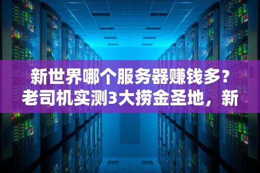 新世界哪个服务器赚钱多？老司机实测3大捞金圣地，新手必看避坑指南！
