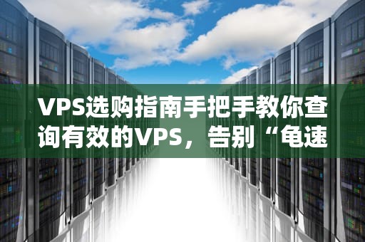 VPS选购指南手把手教你查询有效的VPS，告别“龟速”和“跑路”陷阱！