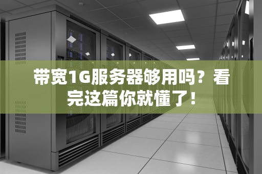 带宽1G服务器够用吗？看完这篇你就懂了！