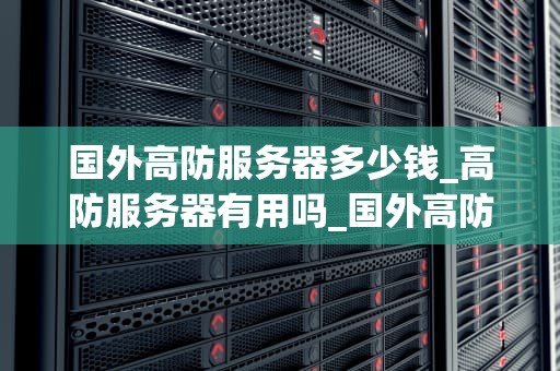 国外高防服务器多少钱_高防服务器有用吗_国外高防服务器的价格及其影响因素