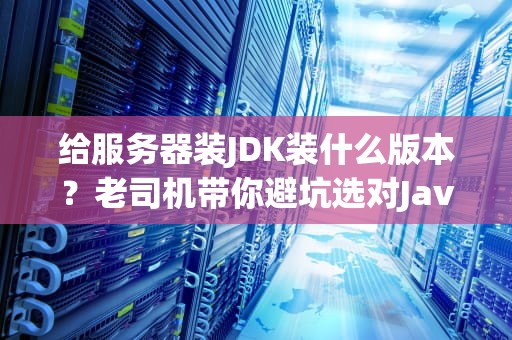 给服务器装JDK装什么版本？老司机带你避坑选对Java开发利器！