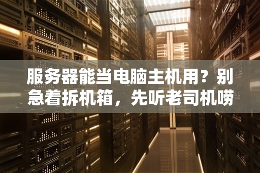 服务器能当电脑主机用？别急着拆机箱，先听老司机唠5毛钱的！