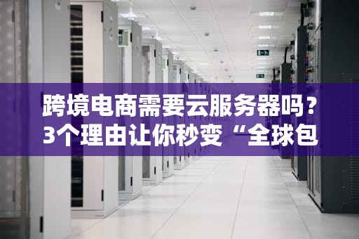 跨境电商需要云服务器吗？3个理由让你秒变“全球包邮侠”！