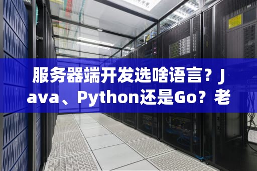 服务器端开发选啥语言？Java、Python还是Go？老司机带你避坑不翻车！
