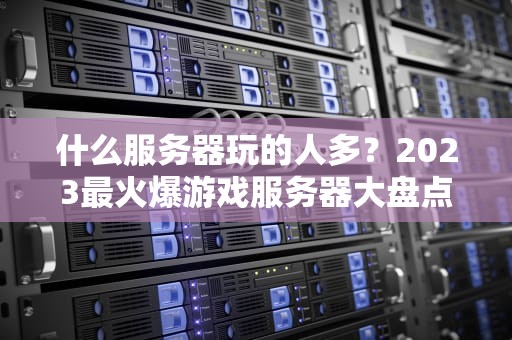 什么服务器玩的人多？2023最火爆游戏服务器大盘点，老司机带你飙车！