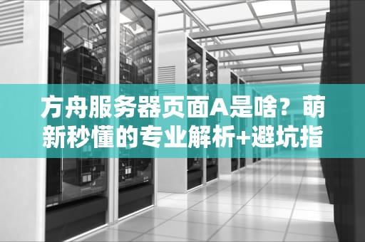 方舟服务器页面A是啥？萌新秒懂的专业解析+避坑指南！