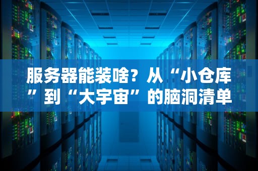服务器能装啥？从“小仓库”到“大宇宙”的脑洞清单！