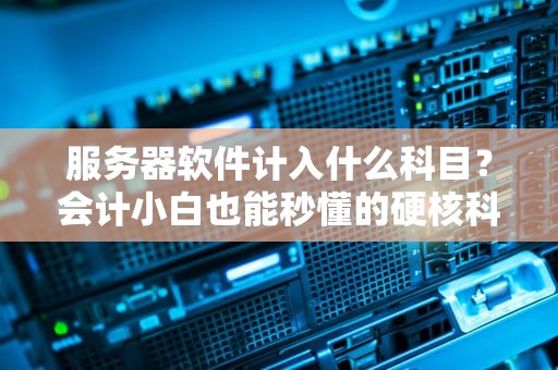 服务器软件计入什么科目？会计小白也能秒懂的硬核科普！