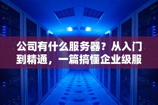 公司有什么服务器？从入门到精通，一篇搞懂企业级服务器选型！