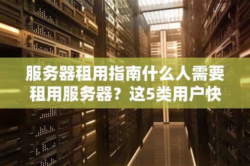 服务器租用指南什么人需要租用服务器？这5类用户快来看看有没有你！