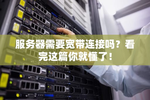 服务器需要宽带连接吗？看完这篇你就懂了！