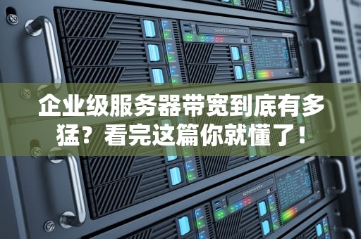 企业级服务器带宽到底有多猛？看完这篇你就懂了！