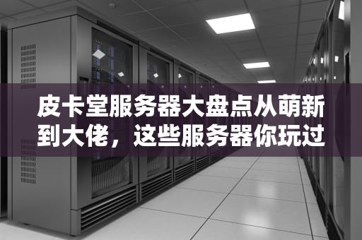 皮卡堂服务器大盘点从萌新到大佬，这些服务器你玩过几个？