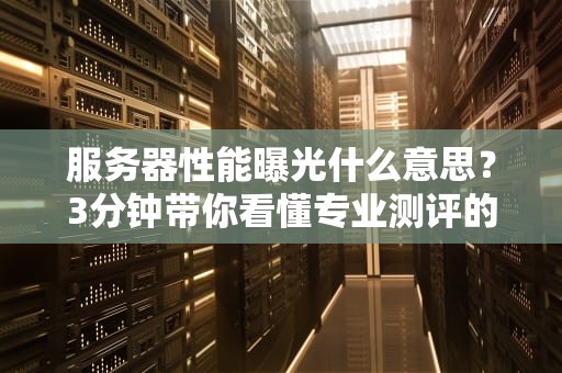 服务器性能曝光什么意思？3分钟带你看懂专业测评的“黑话”