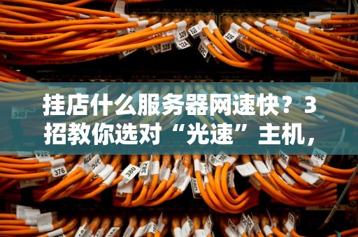 挂店什么服务器网速快？3招教你选对“光速”主机，告别卡成PPT！