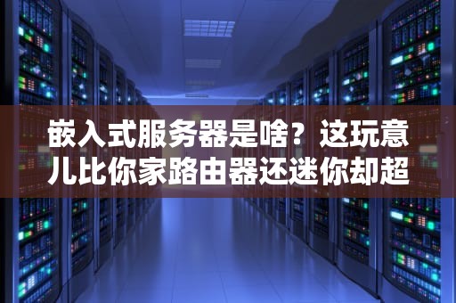 嵌入式服务器是啥？这玩意儿比你家路由器还迷你却超能打！