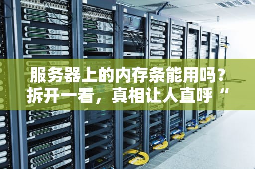 服务器上的内存条能用吗？拆开一看，真相让人直呼“内行”！