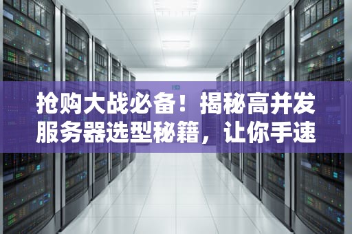 抢购大战必备！揭秘高并发服务器选型秘籍，让你手速快人一步！