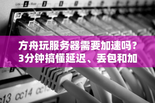 方舟玩服务器需要加速吗？3分钟搞懂延迟、丢包和加速神器！