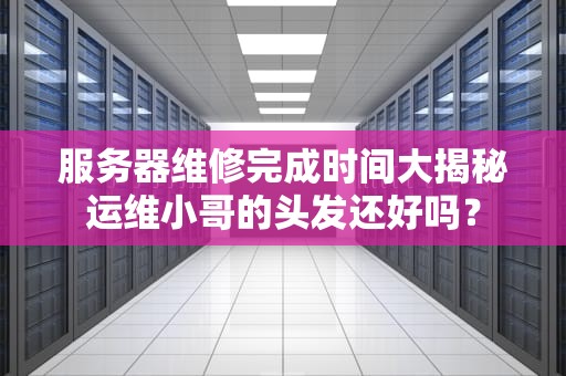 服务器维修完成时间大揭秘运维小哥的头发还好吗？