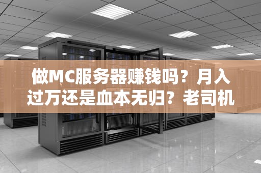做MC服务器赚钱吗？月入过万还是血本无归？老司机用数据给你算笔账！