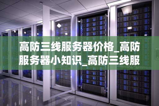 高防三线服务器价格_高防服务器小知识_高防三线服务器价格及其影响因素