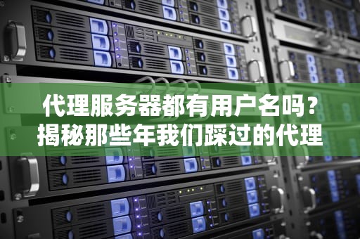 代理服务器都有用户名吗？揭秘那些年我们踩过的代理坑！
