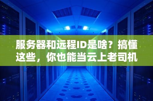 服务器和远程ID是啥？搞懂这些，你也能当云上老司机！