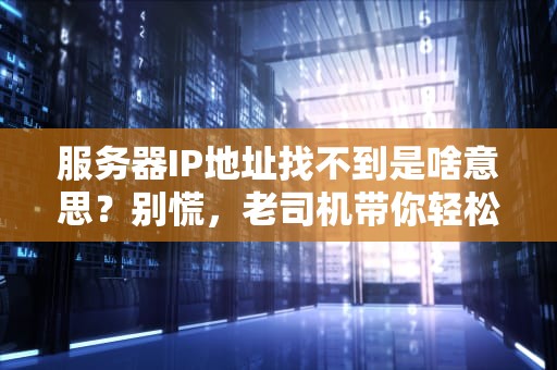 服务器IP地址找不到是啥意思？别慌，老司机带你轻松排雷！