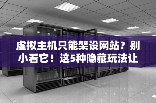 虚拟主机只能架设网站？别小看它！这5种隐藏玩法让你直呼真香