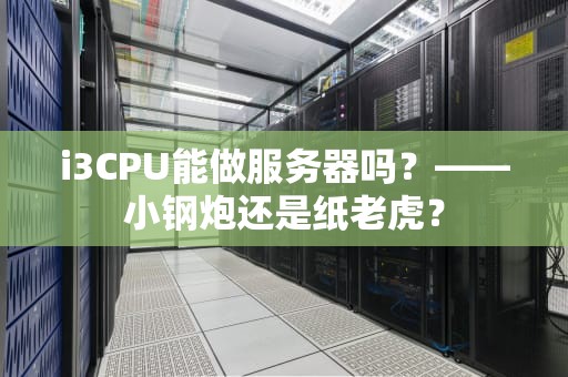 i3CPU能做服务器吗？——小钢炮还是纸老虎？