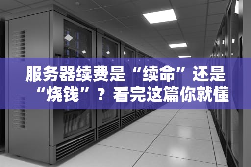 服务器续费是“续命”还是“烧钱”？看完这篇你就懂了！