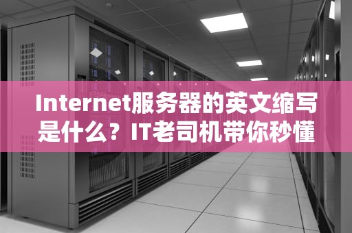 Internet服务器的英文缩写是什么？IT老司机带你秒懂“服务器圈”黑话！