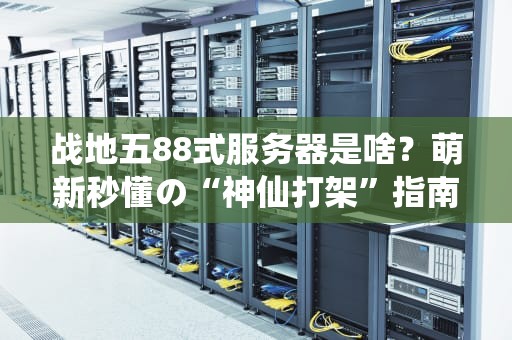 战地五88式服务器是啥？萌新秒懂の“神仙打架”指南！