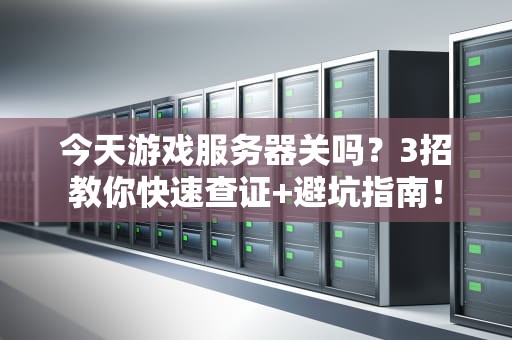 今天游戏服务器关吗？3招教你快速查证+避坑指南！