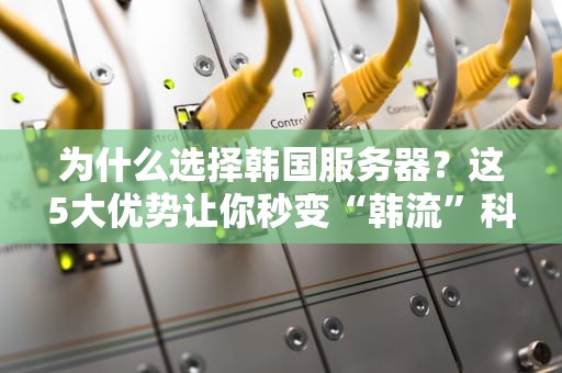 为什么选择韩国服务器？这5大优势让你秒变“韩流”科技达人！