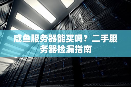 咸鱼服务器能买吗？二手服务器捡漏指南