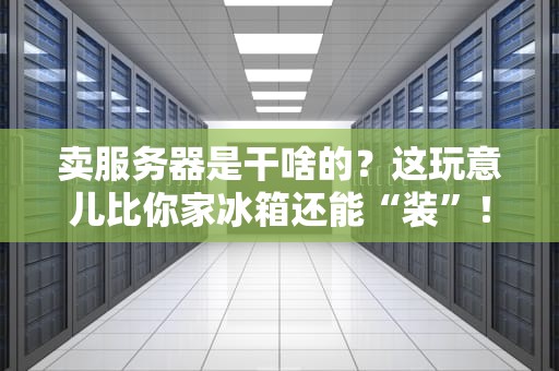 卖服务器是干啥的？这玩意儿比你家冰箱还能“装”！