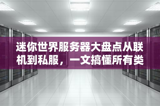 迷你世界服务器大盘点从联机到私服，一文搞懂所有类型！