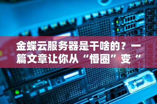 金蝶云服务器是干啥的？一篇文章让你从“懵圈”变“内行”！