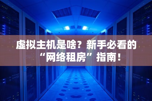 虚拟主机是啥？新手必看的“网络租房”指南！