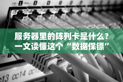 服务器里的阵列卡是什么？一文读懂这个“数据保镖”的硬核操作！