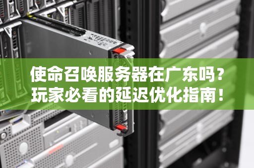使命召唤服务器在广东吗？玩家必看的延迟优化指南！