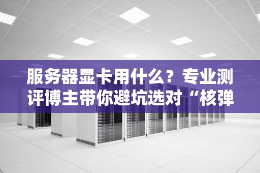 服务器显卡用什么？专业测评博主带你避坑选对“核弹”