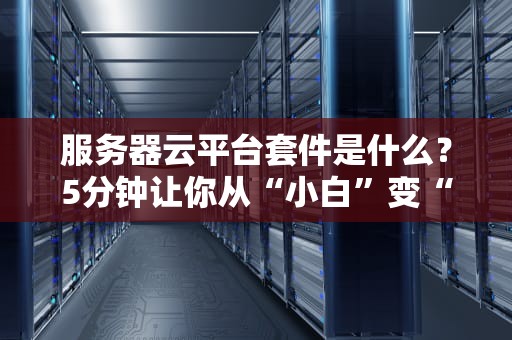 服务器云平台套件是什么？5分钟让你从“小白”变“懂王”！