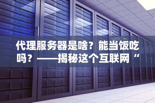 代理服务器是啥？能当饭吃吗？——揭秘这个互联网“中间商”的骚操作