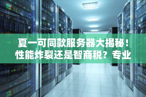 夏一可同款服务器大揭秘！性能炸裂还是智商税？专业测评带你避坑