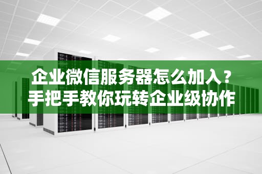 企业微信服务器怎么加入？手把手教你玩转企业级协作！