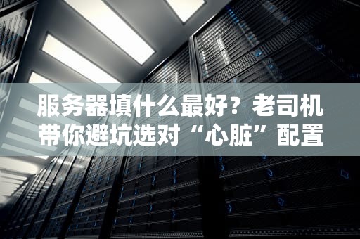 服务器填什么最好？老司机带你避坑选对“心脏”配置！