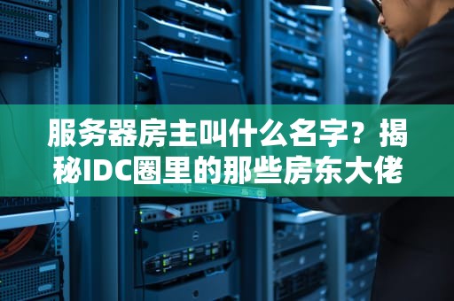 服务器房主叫什么名字？揭秘IDC圈里的那些房东大佬！